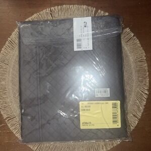 RARE $195 FRETTE MELODY EURO SHAM MATELASSE COTTON ANTHRACITE SILVER GREY ITALY